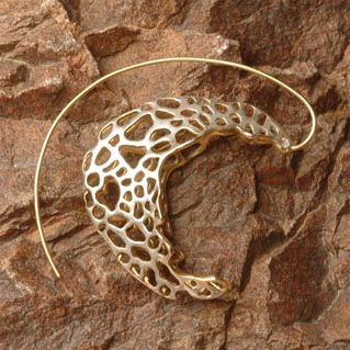 Ethereal Earring 925 silver with selective 14K gold plating, hand made