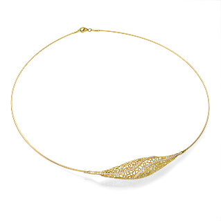 Golden Neem sphere Necklace 18k Gold packshot