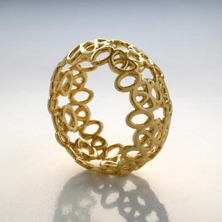 Airy Ring 14K gold, 3D printing