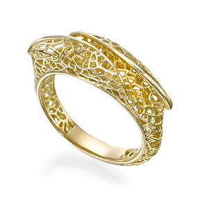 Golden Neem Ring, 18k Gold, Packshot