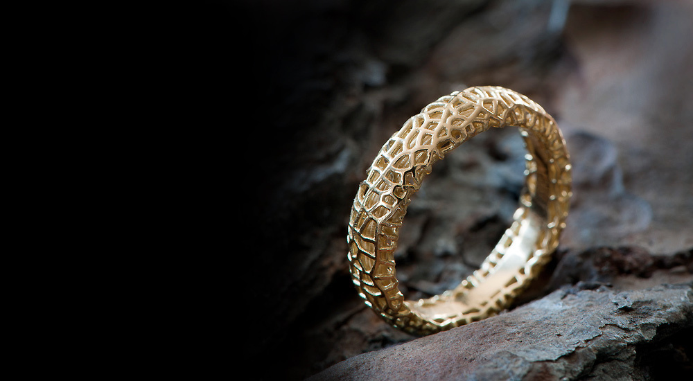 Golden Neem Ring by Dana Bloom