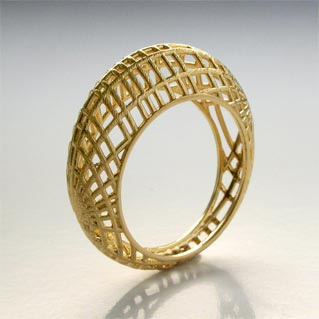 Airy Ring 14K gold, 3D printing Packshot
